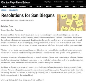 Resolutions for San Diegans UTSD
